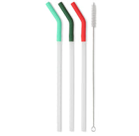 Swig Reusable Mega Straw Set In Mint/Green/Red