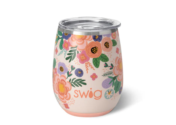 Swig "Full Bloom” 14oz Stemless Wine Cup