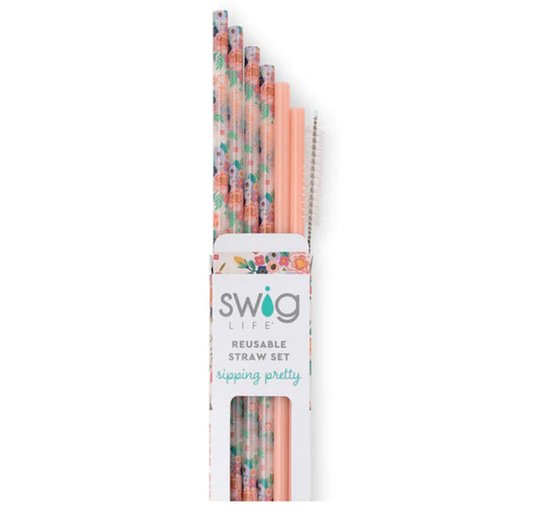 Swig “Full Bloom” Reusable Straw Set
