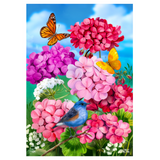 ‘Geraniums in Bloom’ Decorative Flagm