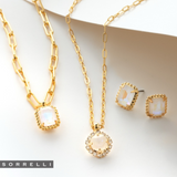 Sorrelli Octavia Scalloped Pendant Necklace in Ultra White