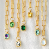 Sorrelli Octavia Scalloped Pendant Necklace in Peridot