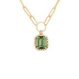 Sorrelli Octavia Scalloped Pendant Necklace in Peridot