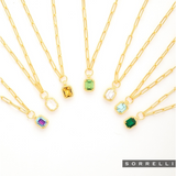 Sorrelli Octavia Scalloped Pendant Necklace in Peridot