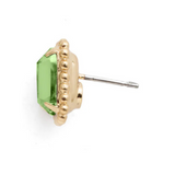 Sorrelli Octavia Scalloped Stud Earrings in Peridot