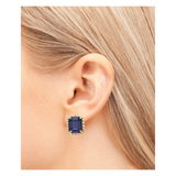 Sorrelli Octavia Scalloped Stud Earrings in Purple Velvet