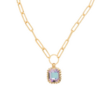 Sorrelli Octavia Scalloped Pendant Necklace in Vitrail Light