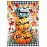 ‘Happy Blessed Grateful Pumpkins’ Decorative Flag