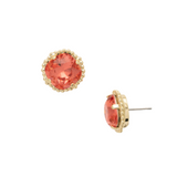 Sorrelli Cushion Cut Stud Earrings in First Kiss