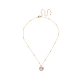Sorrelli Cushion Cut Pendant Necklace in Violet