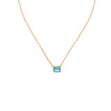 Sorrelli Octavia Single Crystal Pendant Necklace in Summer Blue Delite