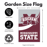 ‘Mississippi State University Burlap’ Decorative Flag