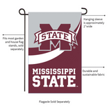 ‘Mississippi State University Burlap’ Decorative Flag
