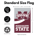 ‘Mississippi State University Burlap’ Decorative Flag