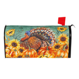 ‘Grateful Gatherings Turkey’ Decorative Mailbox Cover
