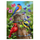 ‘Fence Post Birds’ Decorative Flag