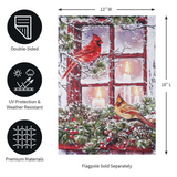 ‘Cardinals in the Window’ Decorative Flag