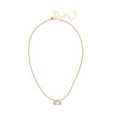 Sorrelli Emerald Snake Chain Pendant Necklace in Crystal