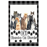 ‘OCD: Obsessive Cat Disorder’ Decorative Flag