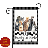 ‘OCD: Obsessive Cat Disorder’ Decorative Flag