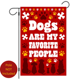 ‘Dogs are My Favorite People’ Decorative Flag