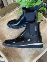 Roma Platform Rain Boots in Black