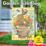‘Flowerpot Bunny’ Decorative Flag