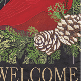 ‘Cardinal and Evergreen’ Decorative Banner Flag