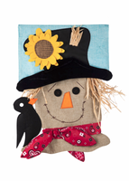 Scarecrow Season Burlap Decorative Flag