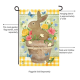 ‘Flowerpot Bunny’ Decorative Flag