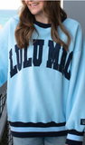 LULU MAC Sweatshirt ‘Light Blue / Navy Stitch’