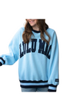 LULU MAC Sweatshirt ‘Light Blue / Navy Stitch’