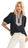 Jodifl Striped Contrast Top, Assorted Colors