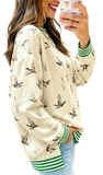 LOVESOFT, Ducks & Stripes Long Sleeve Pullover