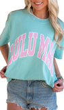 LULU MAC T-Shirt ‘Chalky Mint / Polka Dot