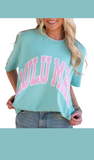 LULU MAC T-Shirt ‘Chalky Mint / Polka Dot