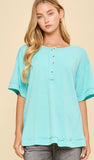 Dear Scarlett Textured Terry Knit Top, Assorted Colors