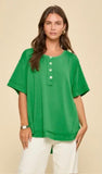 Dear Scarlett Textured Terry Knit Top, Assorted Colors