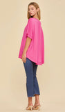 Dear Scarlett Textured Terry Knit Top, Assorted Colors