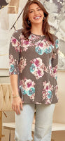 Dear Scarlett Tunic Top in Charcoal