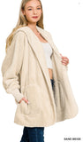 Zenana Hooded Faux Fur Jacket, Assorted Colors