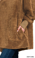 Zenana Hooded Faux Fur Jacket, Assorted Colors