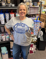 Blue Devils Football T-Shirt In Gray