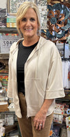 White Birch Zipped Knit Top