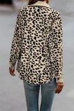Button Down Long Sleeve Leopard Jacket