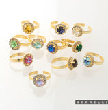 SORRELLI Haute Halo Ring in Light Topaz