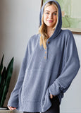 Heimish Button Down Ribbed Hoodie