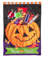 ‘Trick or Treat Halloween Pumpkin Bucket’ Decorative Flag