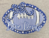 Blue Devils Football T-Shirt In Gray