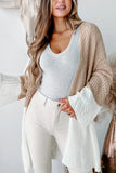 Color Block Bell Sleeve Cardigan